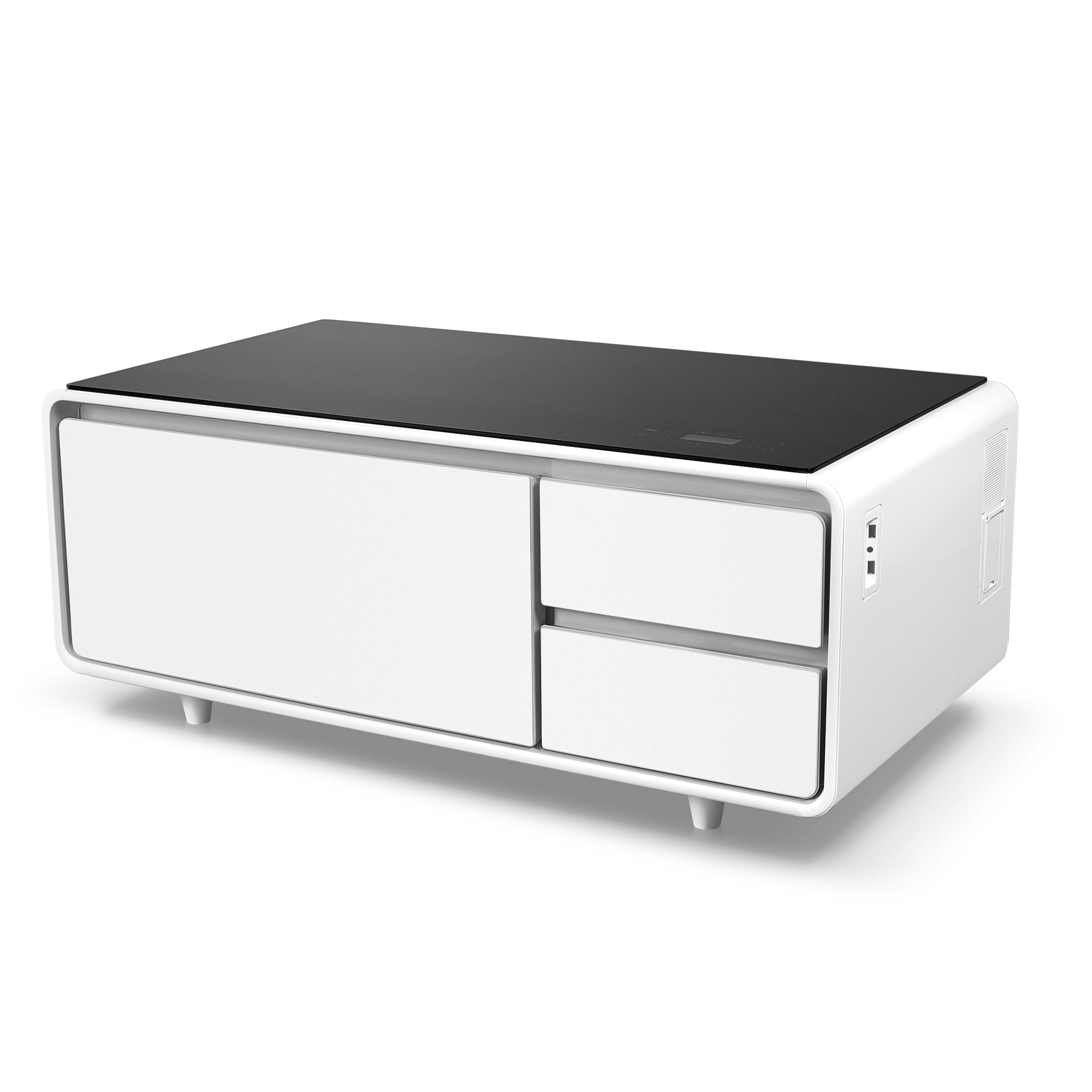 Sobro Smart Coffee Table with Refrigerator Drawer (White)